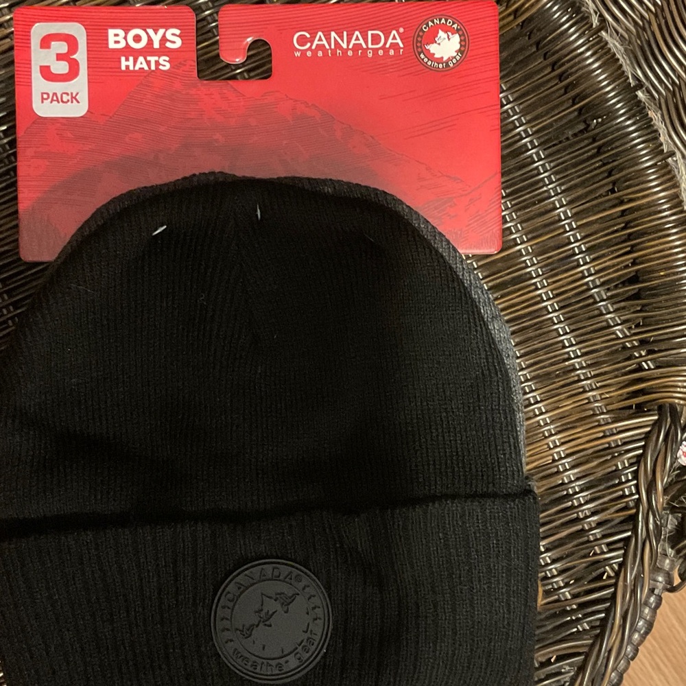 Canada Weather Gear boys 3 pack beanies
